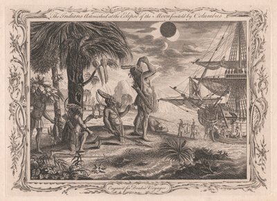 Indiáni žasli nad zatměním Měsíce, které předpověděl Kolumbus od Unknown artist