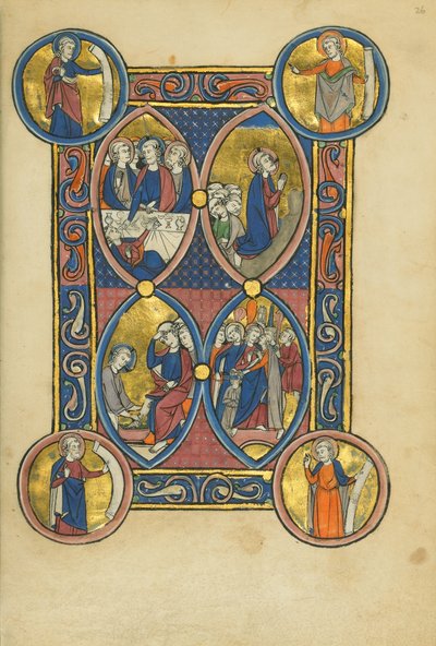 Poslední večeře; Kristus umývá apoštolům nohy; Agonie v zahradě; Zrada Krista od Unknown artist