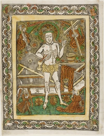Bolestný muž se čtyřmi anděly od Unknown artist