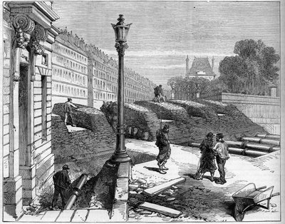 Pařížská komuna v roce 1871. Barricade des federes (komunardi) na rohu Rue de Rivoli a Place de la Concorde. od Unknown artist
