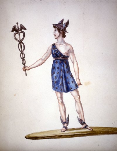 Římský bůh Merkur nebo Hermes u Řeků. od Unknown artist
