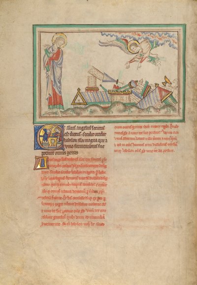 Druhý anděl a zničený Babylon od Unknown artist