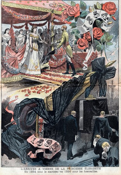 Příjezd Elisabeth de Wittelsbach do Vídně od Unknown artist