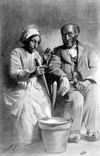 Okouzlení odraženým obrazem - litografie, konec 19. století od Unknown artist