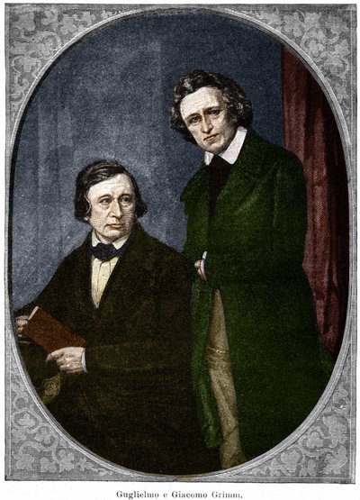 Bratři Jakob (1785-1863) a Wilhelm (1786-1859) Grimmové, němečtí spisovatelé. od Unknown artist