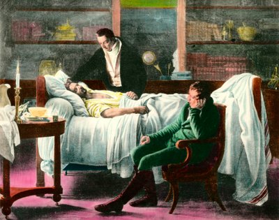 Smrt Francoise Xaviera Bichata (1771-1802), francouzského lékaře. Ilustrace 19. století. Soukromá sbírka od Unknown artist