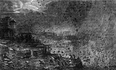Zničení Pompejí v roce 79. od Unknown artist