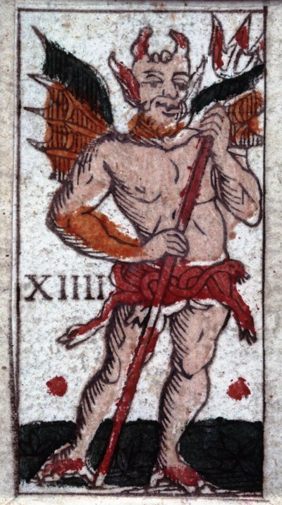 Ďábel. Tarotová hra z 18. století. Milán od Unknown artist