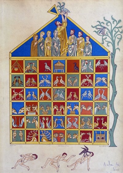 Holubice s olivovou ratolestí se připojuje k Ark of Noe - po zmenšení od Unknown artist