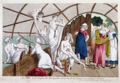 Ekonomické lázně neuvěřitelných (15 centů), rue de la tannerie, počátek 19. století, Carnavalet. od Unknown artist