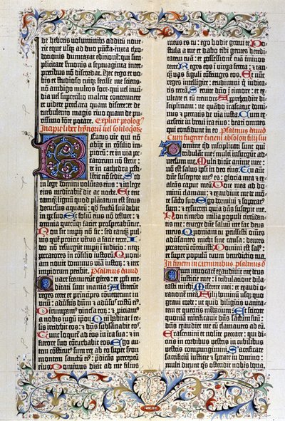 Latinská Bible od Gutenberga se 42 řádky - 1455. od Unknown artist