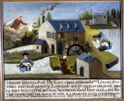 Zázrak dítěte Vincenta Grosaira, kterého Sainte Anne zachránila před utopením, 13. července od Unknown artist
