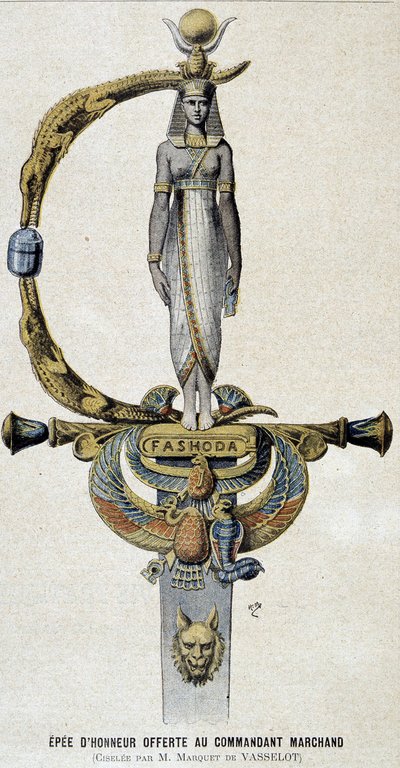 Čestný meč nabízený veliteli Marchandovi - v Le petit Journal z 28.5.1899 od Unknown artist