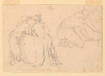 Tři figurální studie od Unknown artist