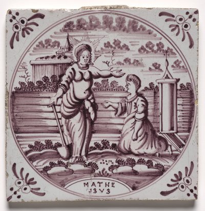 Dlaždice - starozákonní scéna od Unknown artist