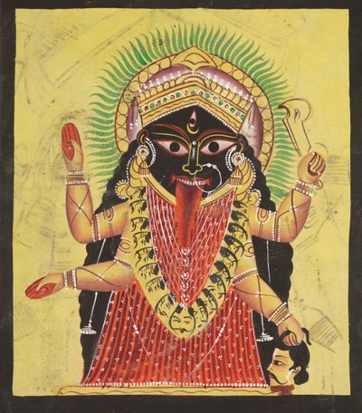Dva aspekty Kali: Ukotvená Kali od Unknown artist