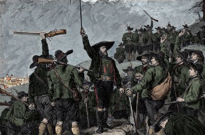 Tyrolský patriot Andreas Hofer (1767-1810) - Tyrolské povstání (tyrolské) v roce 1809: Tyrolský patriot Andreas Hofer od Unknown artist