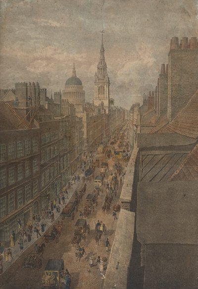 Pohled na Cheapside od Unknown artist