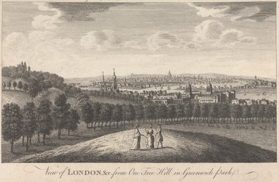 Pohled na Londýn a kostel z One Tree Hill v Greenwich Park od Unknown artist