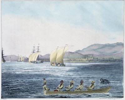 Pohled na Mamille City, Filipínský ostrov. od Unknown artist