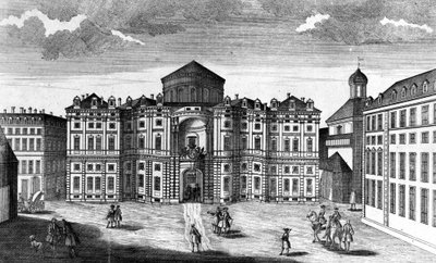 Pohled na Palazzo Carignano (Palazzo Carignan) v Turíně od Unknown artist
