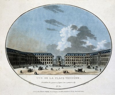 Pohled na Place Vendôme - rytina od Unknown artist
