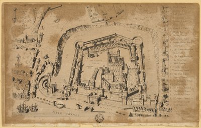 Pohled na londýnský Tower v roce 1553 od Unknown artist