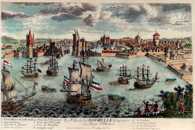 Pohled na město a přístav La Rochelle, Francie (Charente Maritime od Unknown artist