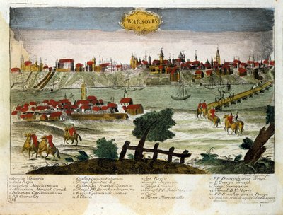 Pohled na město Varšava v Polsku. Konec 18. století od Unknown artist