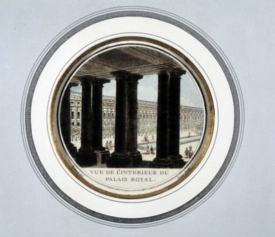 Pohled do interiéru královského paláce - rytina od Unknown artist