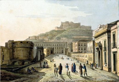 Pohled na Strada del Molo a Castel Sant