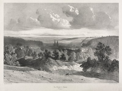 Malebné a romantické cesty starověkou Francií. Brittany: Celkový pohled na Quimper od Unknown artist