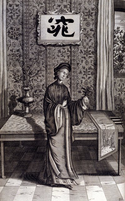 Žena čínské šlechty. „De China Monumenta“ od Athanasius Kircher (1601 - 1680), jezuita, orientalista a germanista, Amsterdam 1667. od Unknown artist
