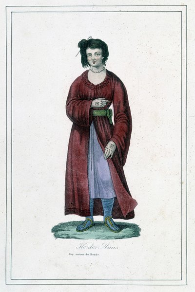 Žena z ostrova přátel - v ""Album des voyages"" od Unknown artist