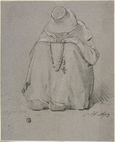 Žena s růžencem od Unknown artist