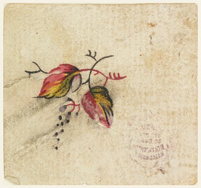 Woodblock zkušební nátisk pro tištěný textil od Unknown artist