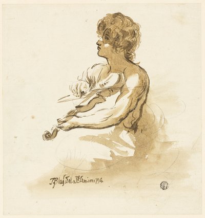 Mladý houslista od Unknown artist