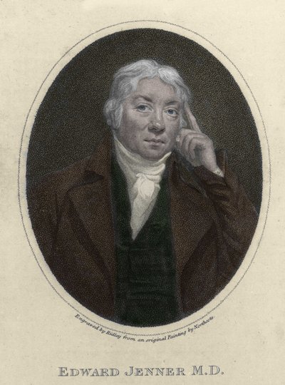 portrét Edwarda Jennera (1749-1823), anglického lékaře, objevitele imunity proti pravým neštovicím. od Unknown artist