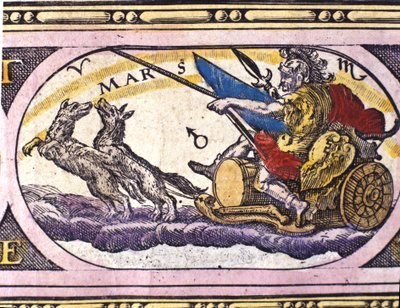 znázornění boha Mars 17. století (rytina) od Unknown artist