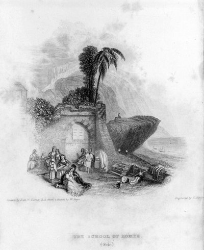 Homérova škola na řeckém ostrově Chios. od Unknown artist
