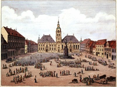 veřejné náměstí města Mannheim (Německo). od Unknown artist