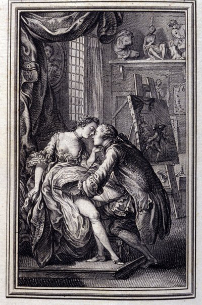 tabulka v „“ Příběhy a povídky ve verších““ od Jeana La Fontaina. 1762. od Unknown artist