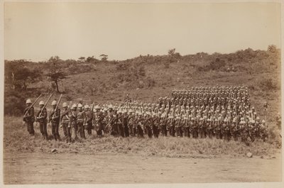 91. Highlanders vracející se ze Zululandu 1879 (černobílá fotografie) od Unknown photographer