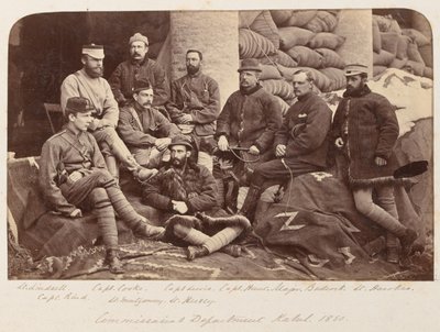Skupina britských důstojníků, circa 1879 od Unknown photographer