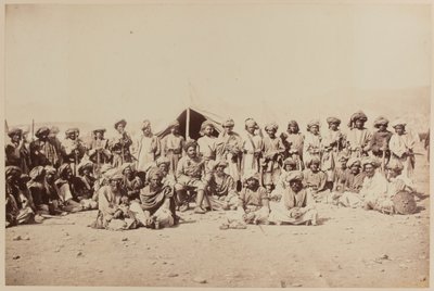 Afghánští domorodci v durbaru od Unknown photographer