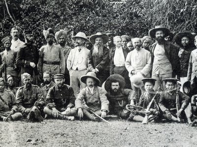 Auguste Pavie (1847-1925), bretaňský průzkumník a francouzsko-anglická mise na Horním Mekongu v roce 1895. od Unknown photographer