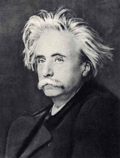 Edvard (Hagerup) Grieg (1843-1907) norský hudební skladatel (čb fotografie) od Unknown photographer