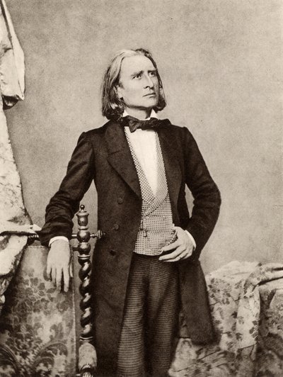 Franz (Ferencz) Liszt (1811-1886), maďarský klavírista a skladatel (čb fotografie) od Unknown photographer