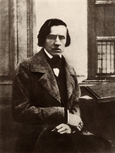 Fryderyk Chopin (1810-1849), polský skladatel a klavírista (čb fotografie) od Unknown photographer