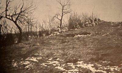 Francouzské jednotky na svahu od Unknown photographer